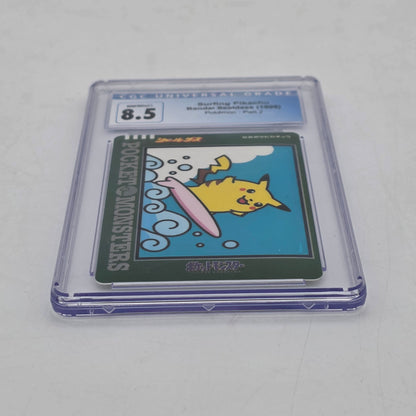 Pokémon TCG Japanese Sealdass Series 2 Surfing Pikachu Regular Japanese CGC 8.5