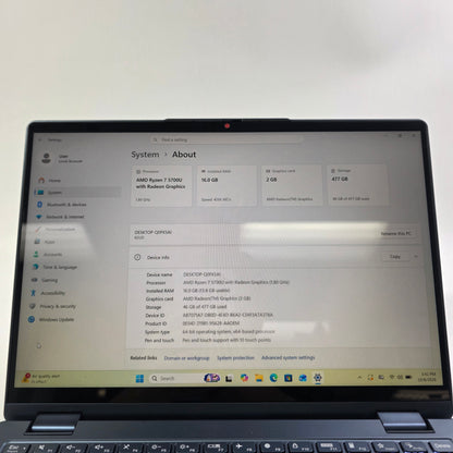 Lenovo Yoga 6 2-in-1 13.4 Ryzen 7 5700U 1.8GHz 16GB RAM 512GB SSD
