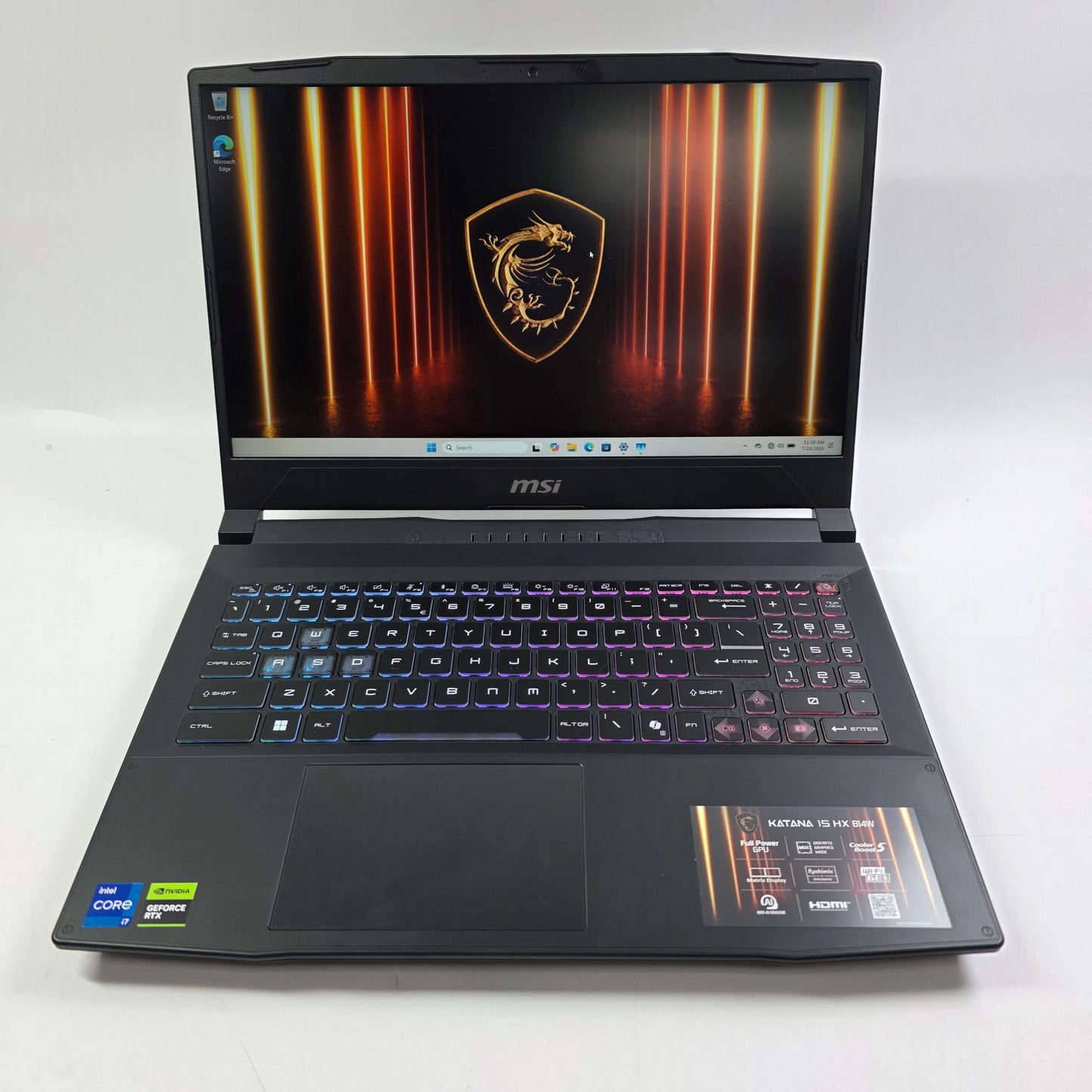 MSI Katana 15 HX B14WEK i7-14650HX 2.2GHz 16GB RAM 500GB SSD GeForce RTX 5050