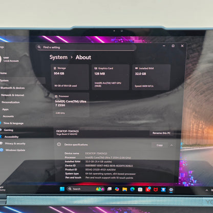 Lenovo Yoga Book 9 14IAH10 14" Core Ultra 7 255H 2.0GHz 32GB RAM 1TB SSD