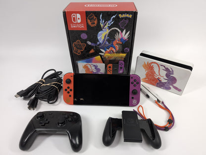 Nintendo Switch OLED Video Game Console HEG-001 Scarlet and Violet Edition