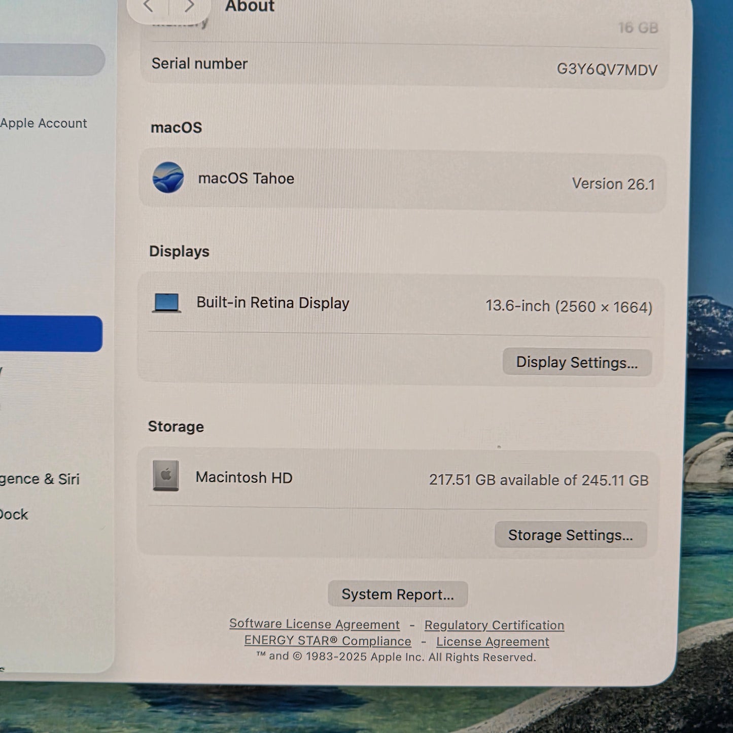 2025 Apple MacBook Air 13.6" M4 8C GPU 4.5GHz 16GB RAM 256GB SSD MW0W3LL/A