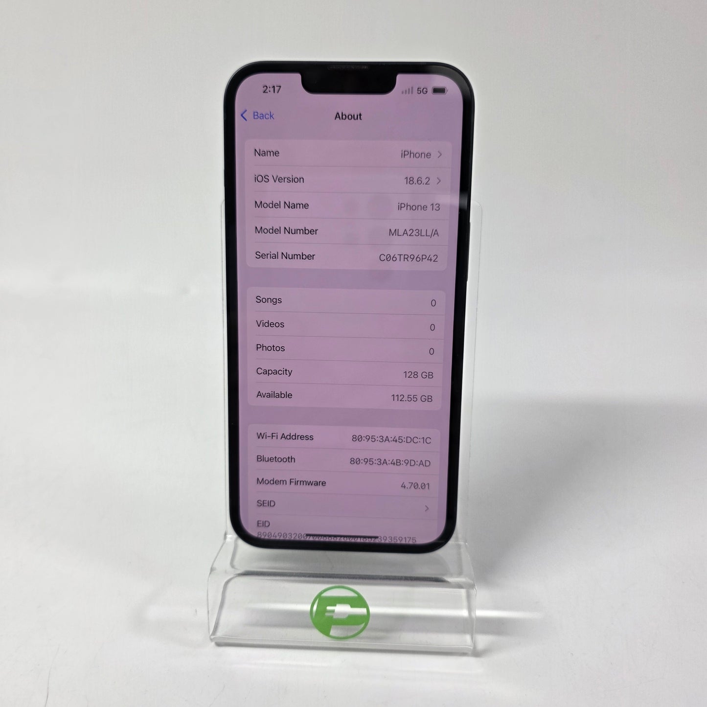 Factory Unlocked Apple iPhone 13 128GB Midnight MLA23LL/A