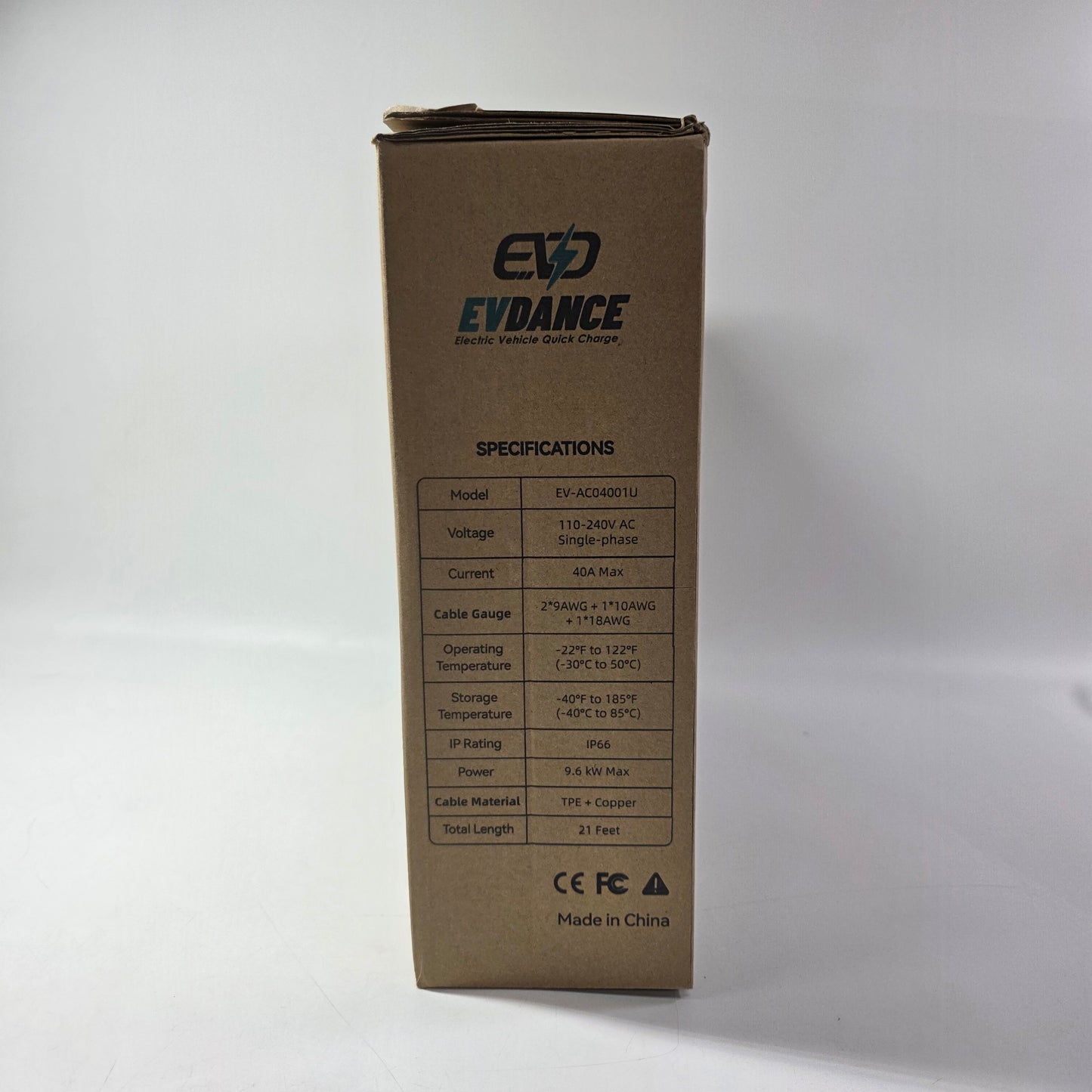 New EVDANCE J1772 Tesla Charging Extension Cord AC05001T