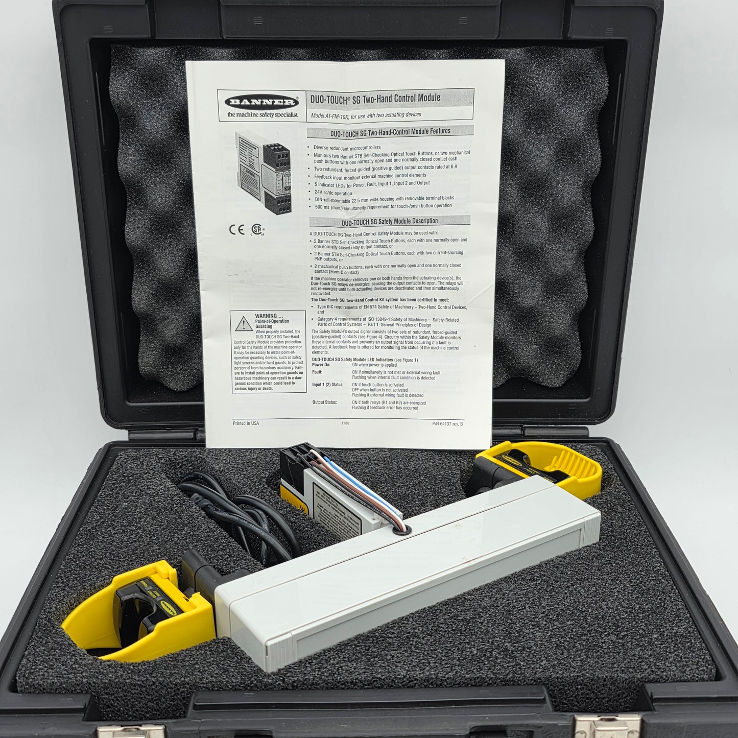 Banner Duo-Touch Two-Hand Control Kit Safety Relay AT-FM-10K