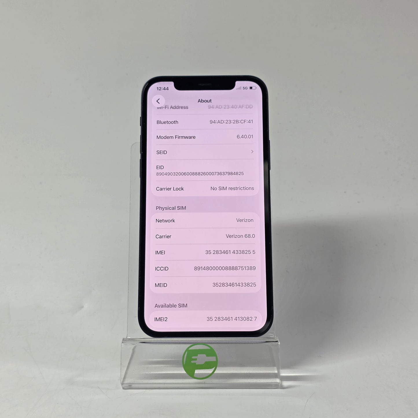 Factory Unlocked Apple iPhone 12 64GB Midnight MGF43LL/A