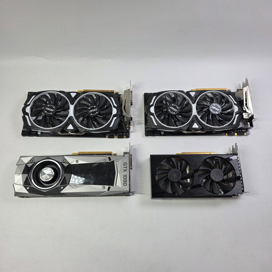 Lot of 9 Graphics Card GPUs Black