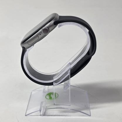 GPS Only Apple Watch Series 11 46MM Silver Aluminum Black Sport Band MEV44LW/A