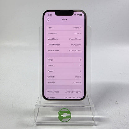 Factory Unlocked Apple iPhone 13 Mini 128GB Pink MLA63LL/A
