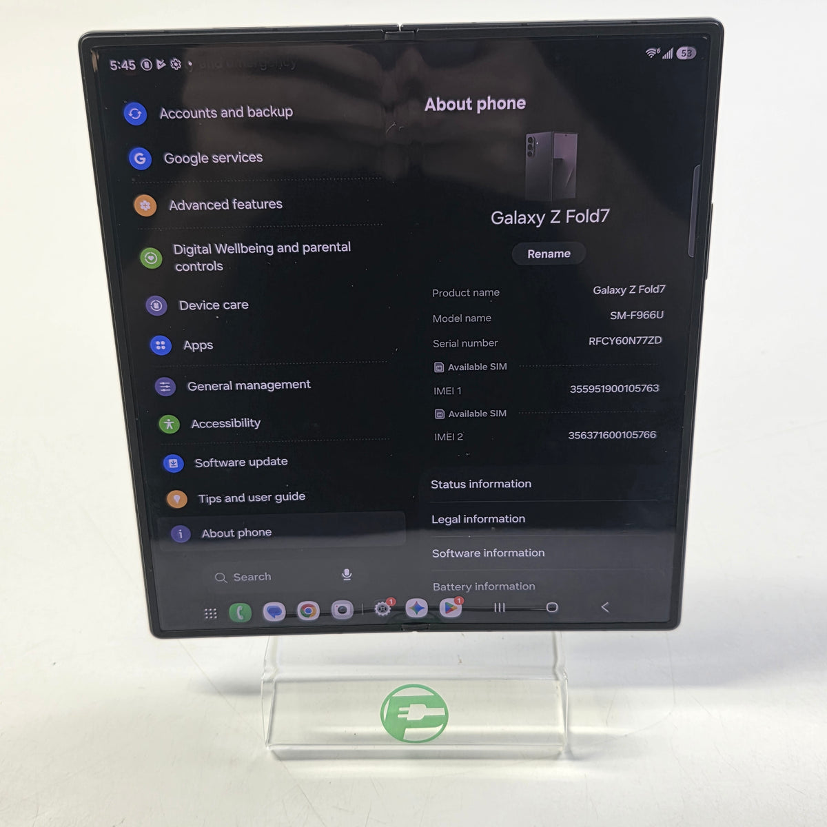 Factory Unlocked Samsung Galaxy Z Fold7 12GB RAM 256GB SM-F966U Jetblack