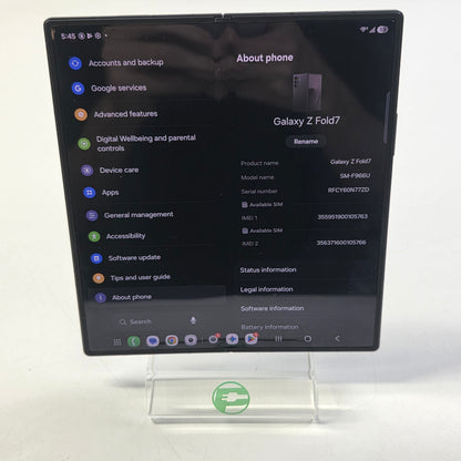 Factory Unlocked Samsung Galaxy Z Fold7 12GB RAM 256GB SM-F966U Jetblack