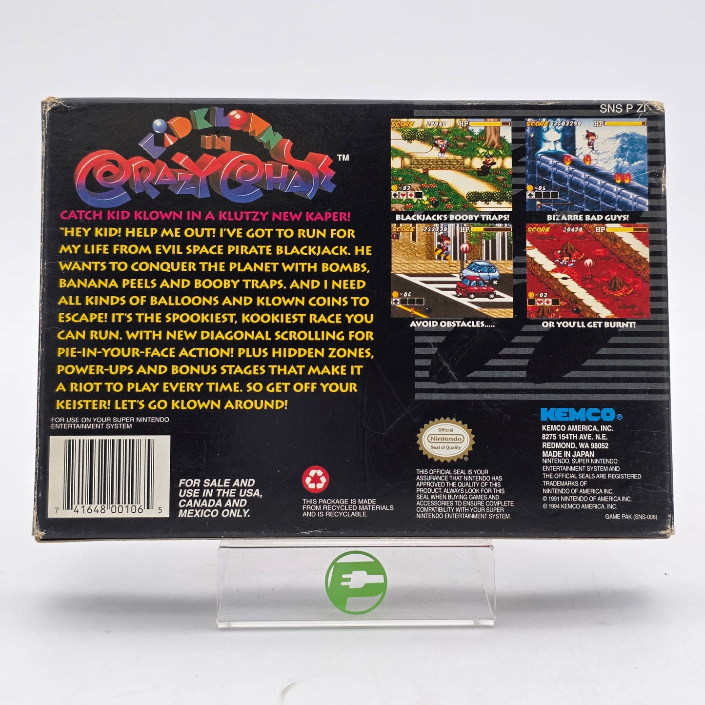 Kid Klown in Crazy Chase (Super Nintendo SNES, 1994)