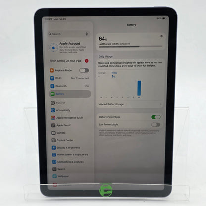 WiFi Only Apple iPad Air 5th Gen 64GB 18.5 Purple MME23LL/A ENGRAVED with Extra