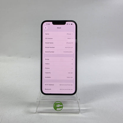 Factory Unlocked Apple iPhone 13 128GB Midnight MLA23LL/A