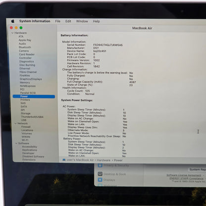 2019 Apple MacBook Air 13.3" i5 1.6GHz 8GB RAM 128GB SSD Space Gray A1932