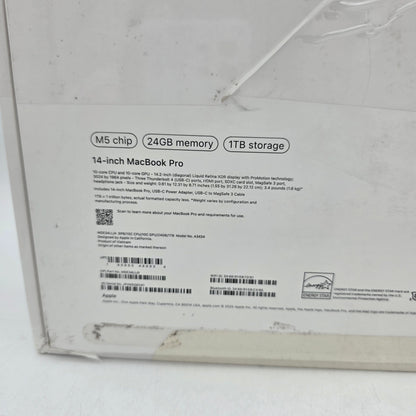 New 2025 Apple MacBook Pro 14" M4 4.5GHz 24GB RAM 1TB SSD A3434