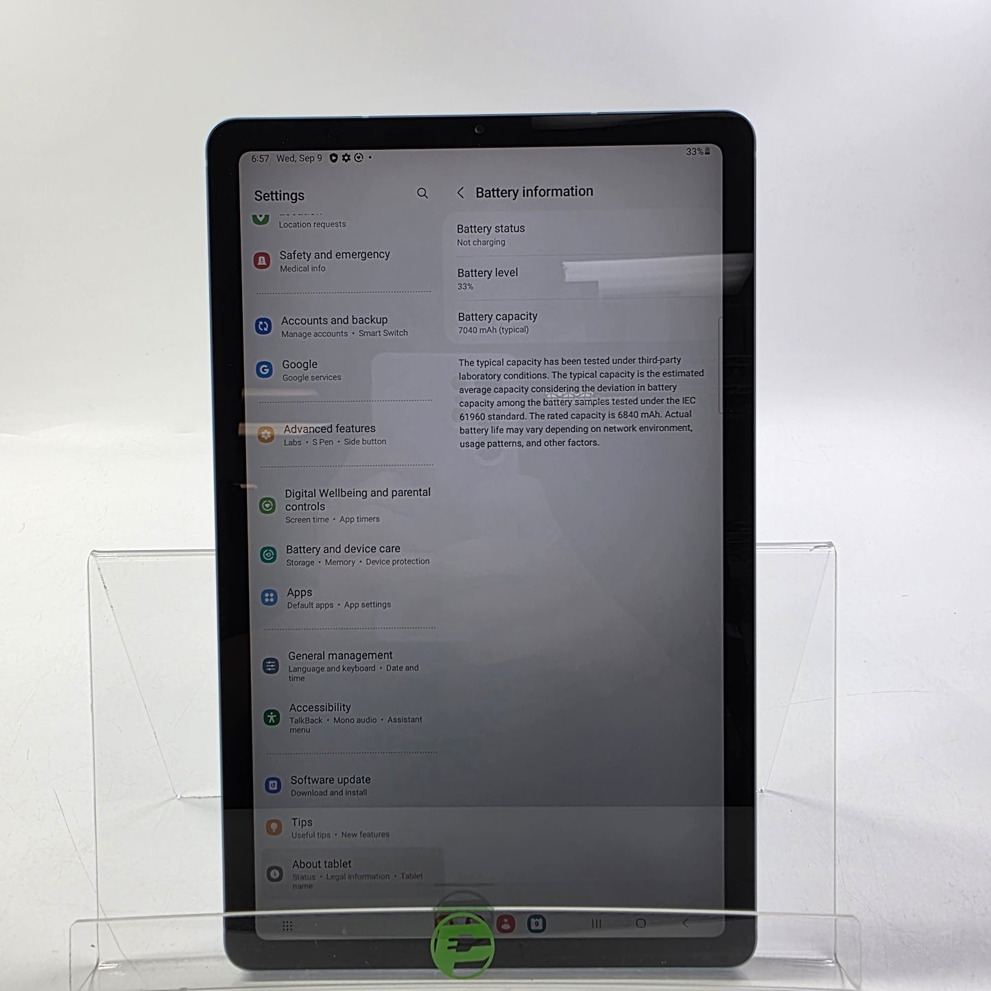 WiFi Only sam Galaxy Tab S6 Lite 10.4" 64GB Black SM-P610