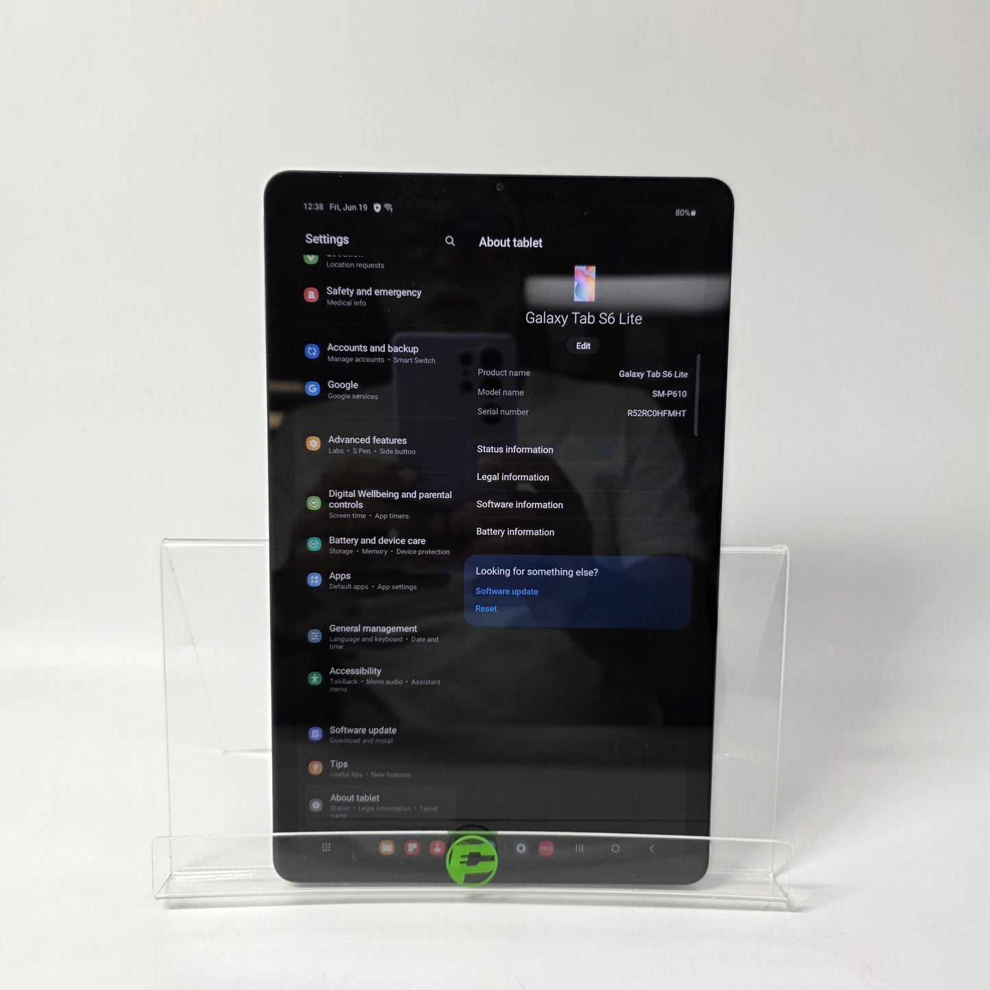 WiFi Only Samsung Galaxy Tab S6 Lite 10.4" 64GB Black SM-P610