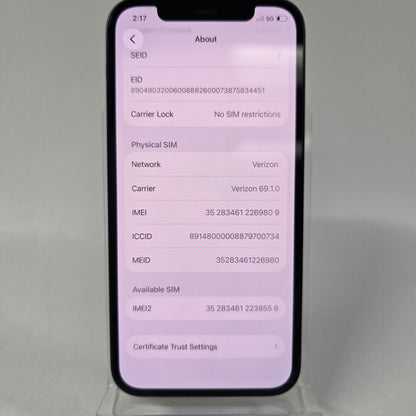 Factory Unlocked Apple iPhone 12 64GB Midnight MGF43LL/A