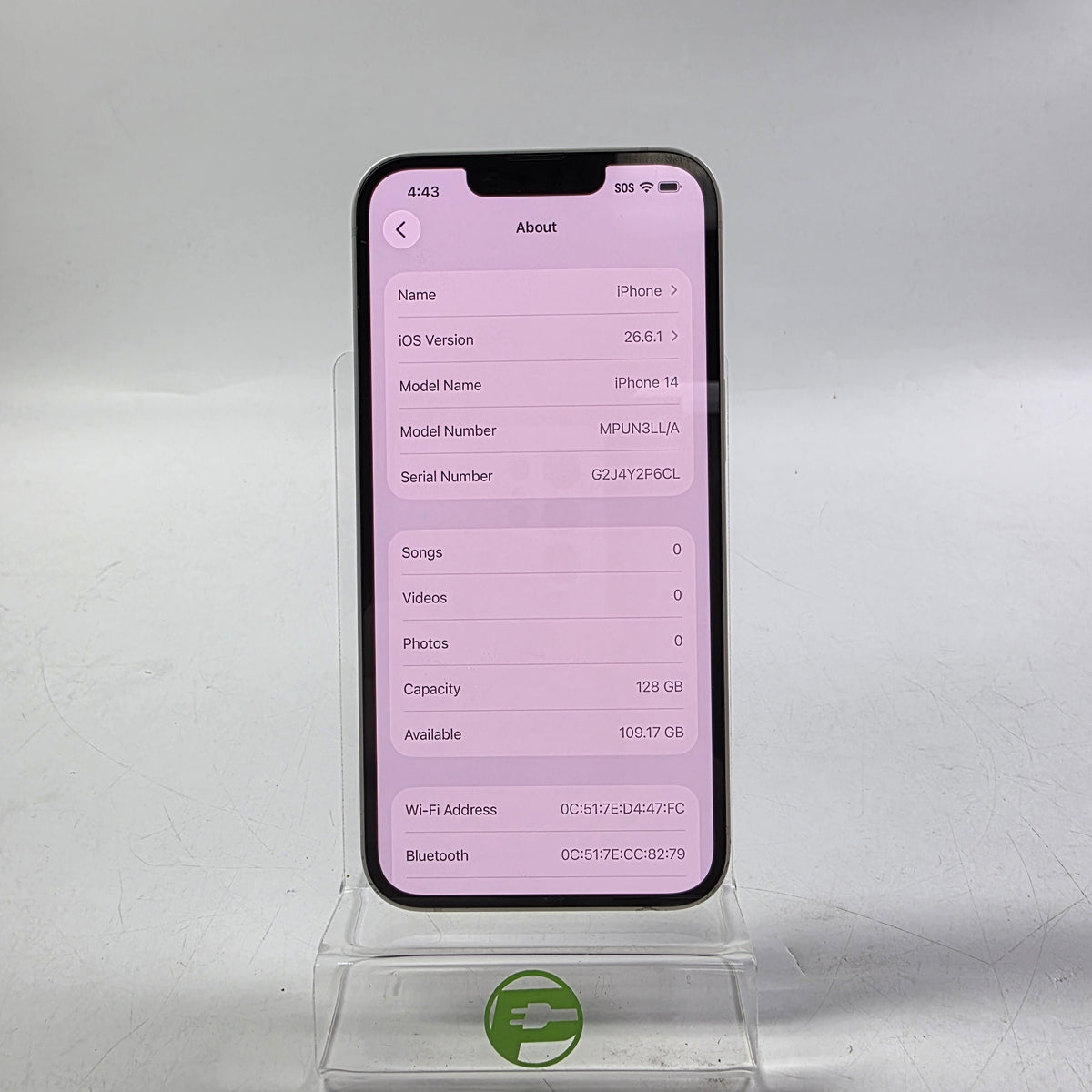 Factory Unlocked Apple iPhone 14 128GB Starlight MPUN3LL/A
