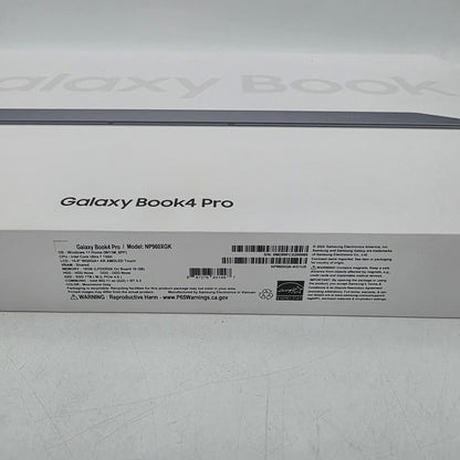 New Samsung Galaxy Book4 Pro NP960XGK 16" Core Ultra 7 155H 16GB RAM 1TB SSD