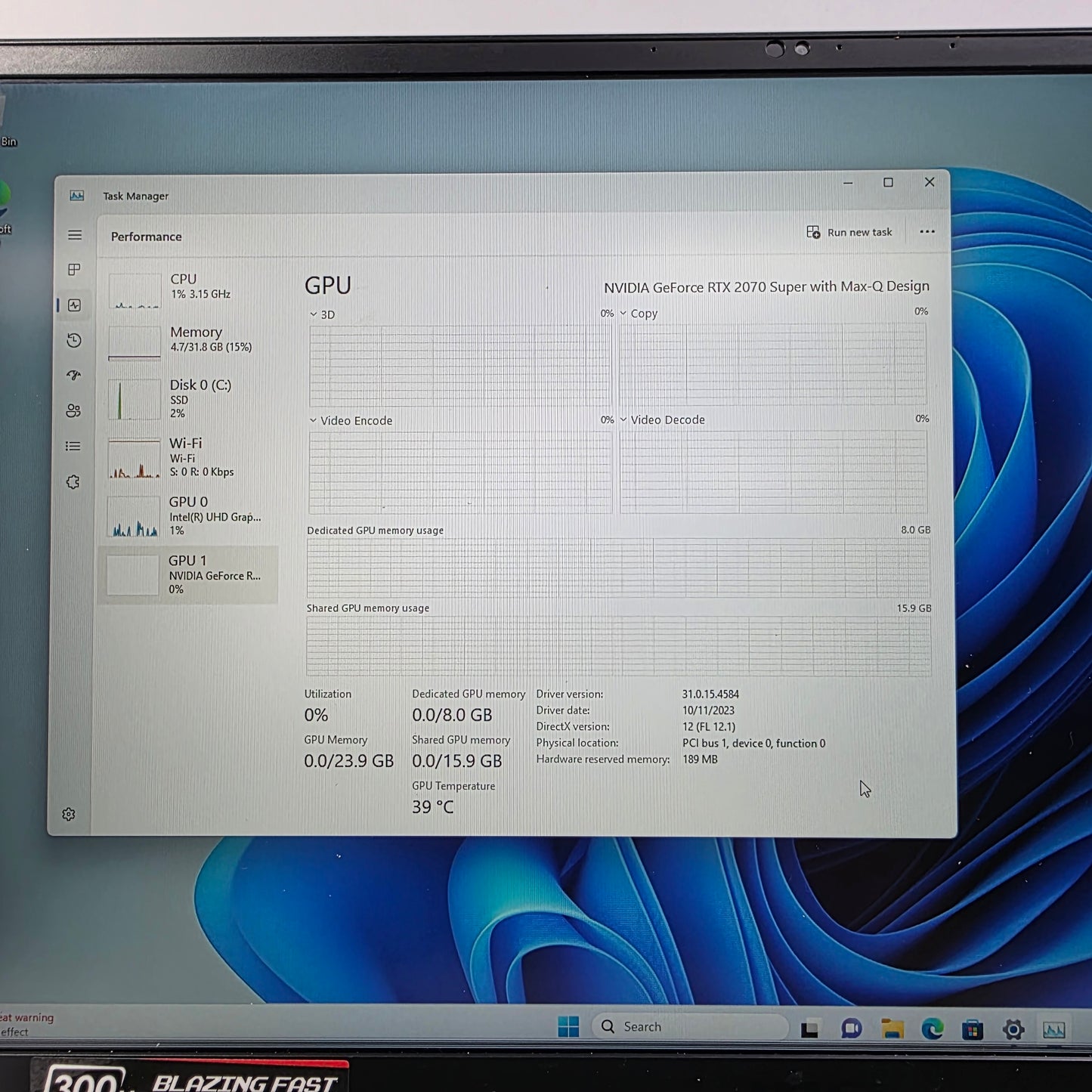 MSI Stealth GS75 17.3" i9-10980HK 3.1GHz 32GB RAM 1TB SSD RTX 2070 Super Max-Q