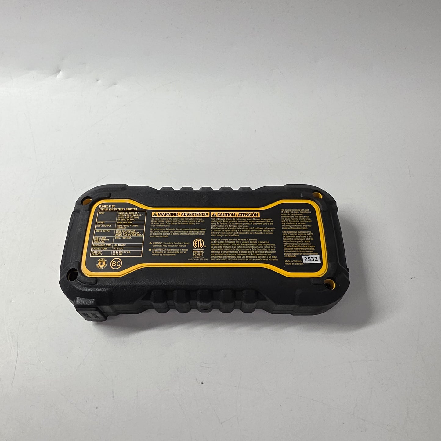 LOT OF 2 Quick Start Vehicle Jump Starters Noco Boost, Dewalt