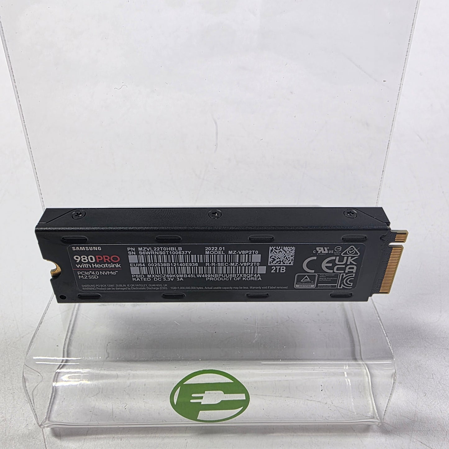 Samsung 2280mm 980 Pro 2TB M.2 NVMe Gen 4.0 x 4 SSD MZVL22T0HBLB