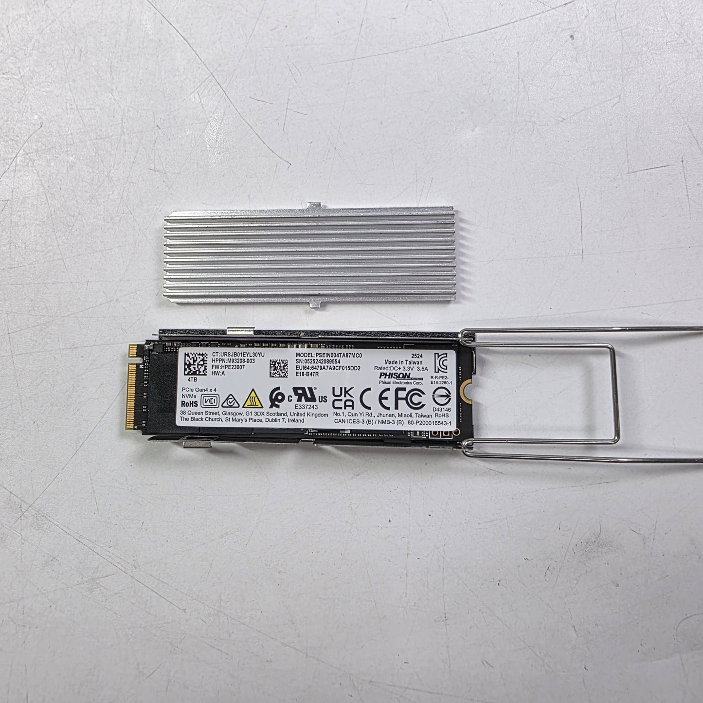 HP 2280mm Phison 4TB M.2 NVMe Gen 4.0 x 4 SSD PSEIN004TA87MC0
