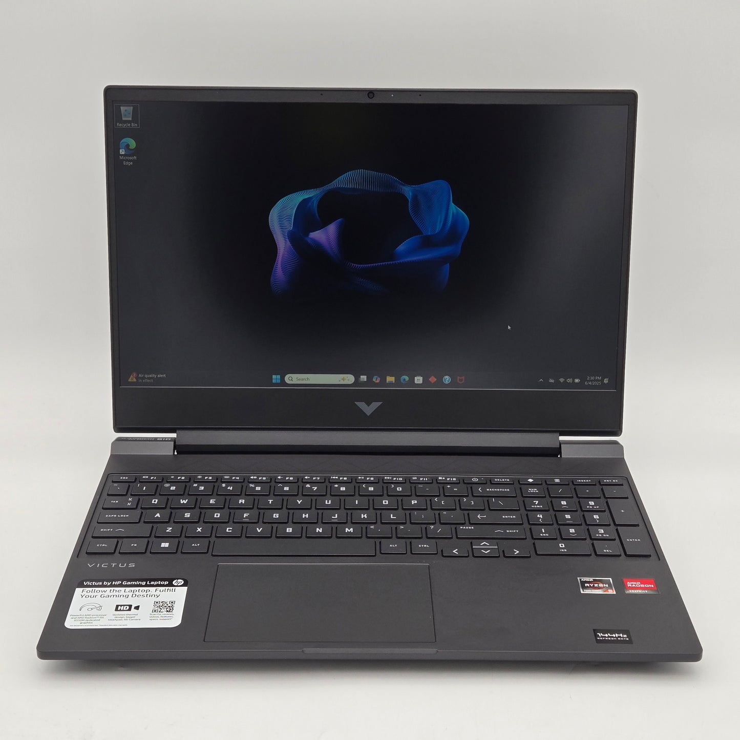 HP Victus 15-B2063DX 15" Ryzen 7535HS 3.3GHz 8GB RAM 512GB SSD Radeon RX 6550M