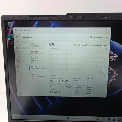 MSI Cyborg 15 A13VE 15.3 i7-13620H 2.4GHz 16GB RAM 512GB GeForce RTX 4050