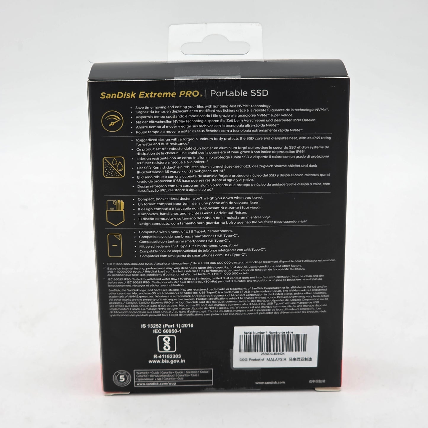 New SanDisk Portable Extreme Pro Portable SSD 4TB USB-C to USB-C SSD SDSSDE81