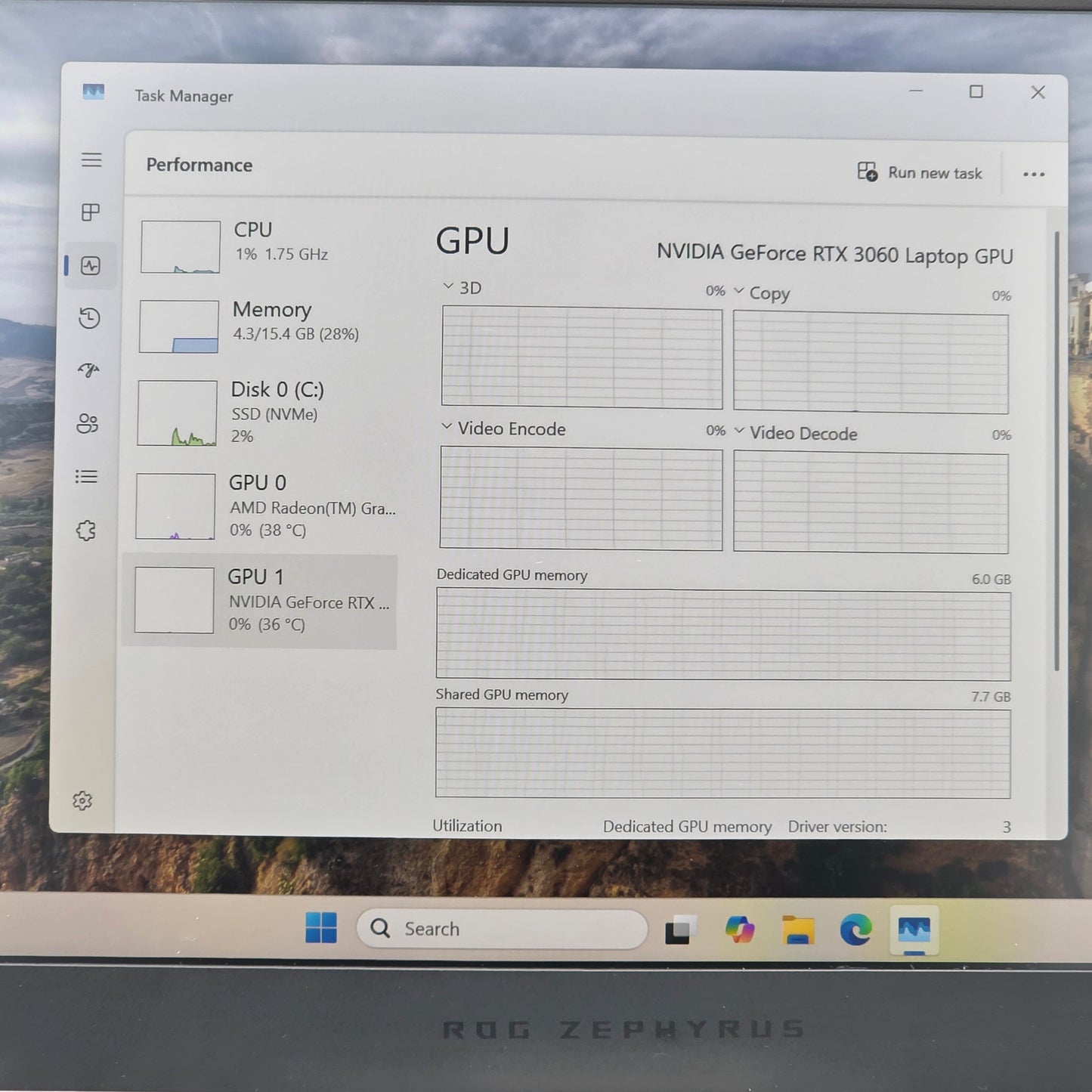 ASUS Zephyrus G14 GA401QM 14" Ryzen 9 5900HS 3.3GHz 16GB RAM 1TB SSD RTX 3060