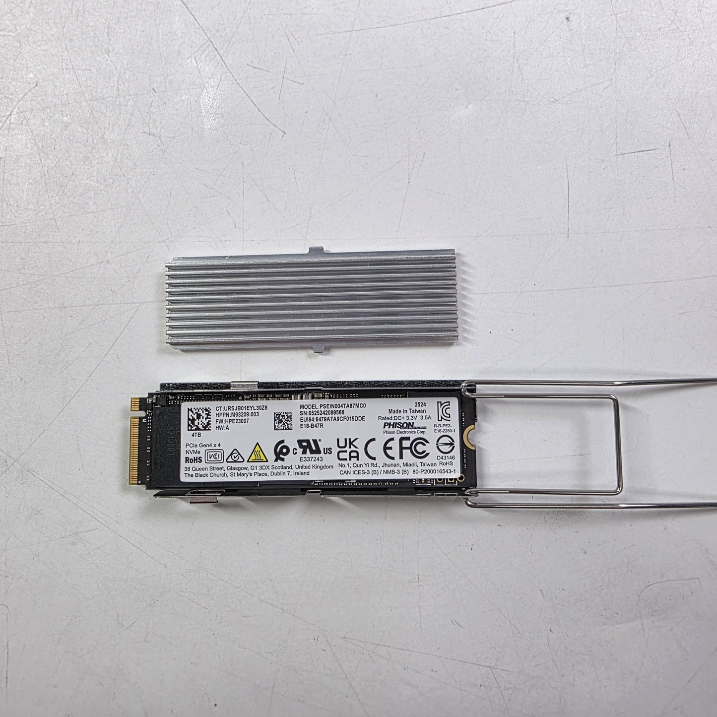HP 2280mm Phison 4TB M.2 NVMe Gen 4.0 x 4 SSD PSEIN004TA87MC0