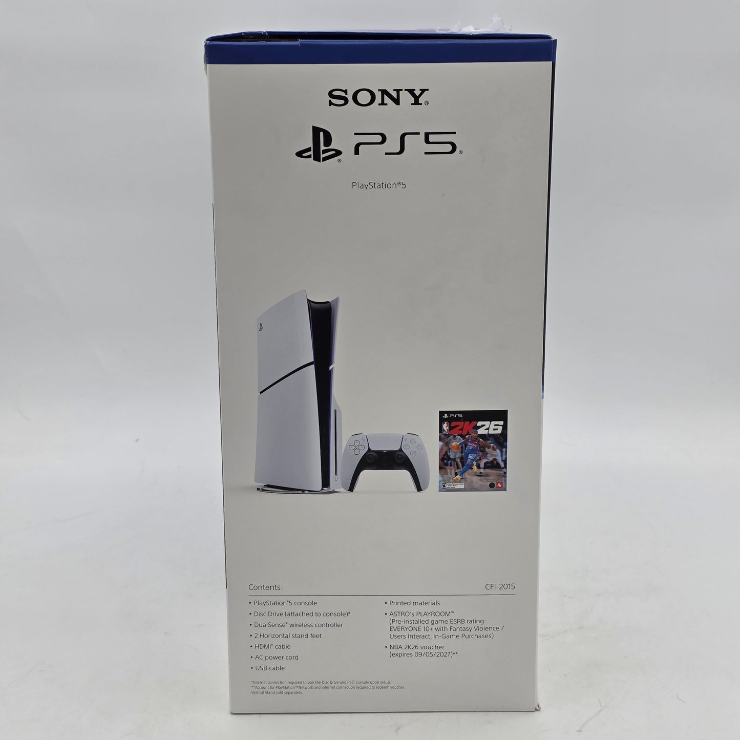 Sony PlayStation 5 Slim Disc Edition 1TB White Console Gaming System CFI-2015