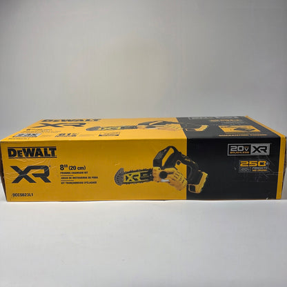 New DeWalt Pruning Chainsaw Kit 20V MAX 8 in. Brushless Cordless DCCS623L1
