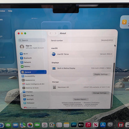 2025 Apple MacBook Air 13.6" M4 8C GPU 4.5GHz 16GB RAM 256GB SSD A3240