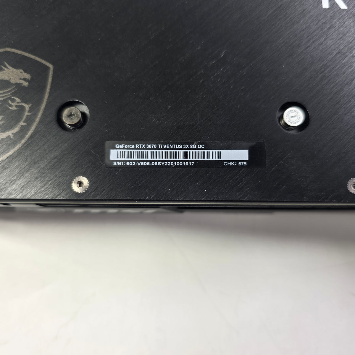 MSI GeForce RTX 3070 Ti Ventus 3X OC 8GB GDDR6X Graphics Card G307TGXT8