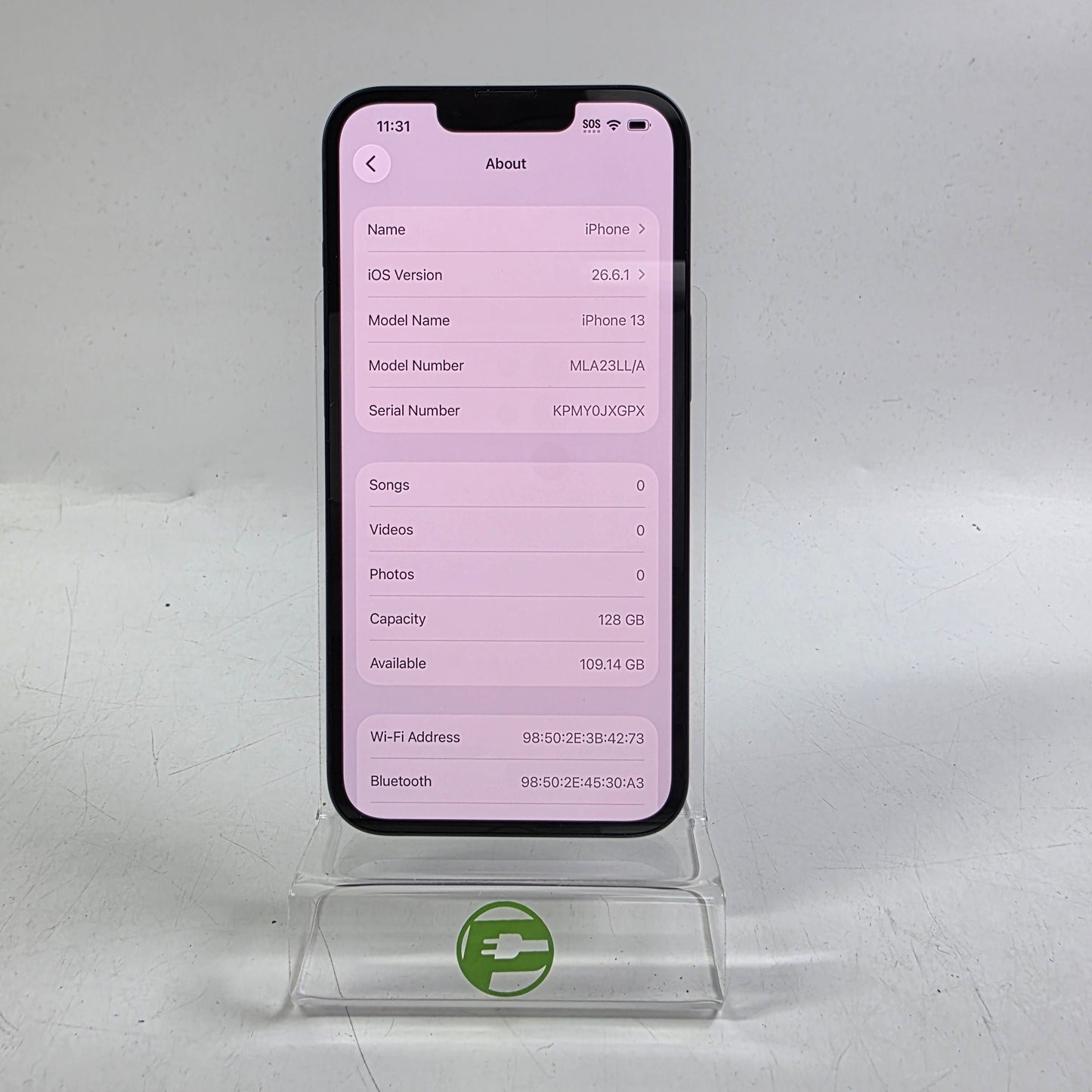 Factory Unlocked Apple iPhone 13 128GB Midnight MLA23LL/A