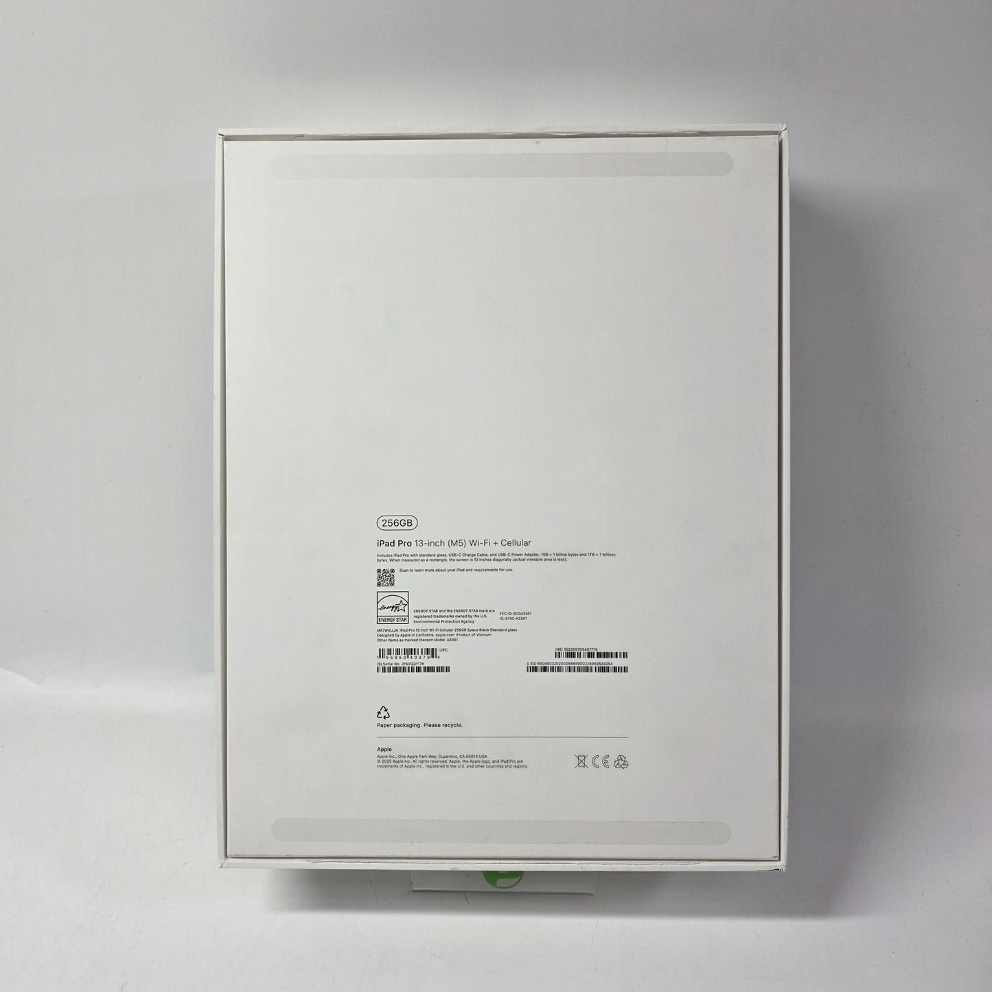 WiFi Only Apple 256GB 26.2 Space Black ME7W4LL/A