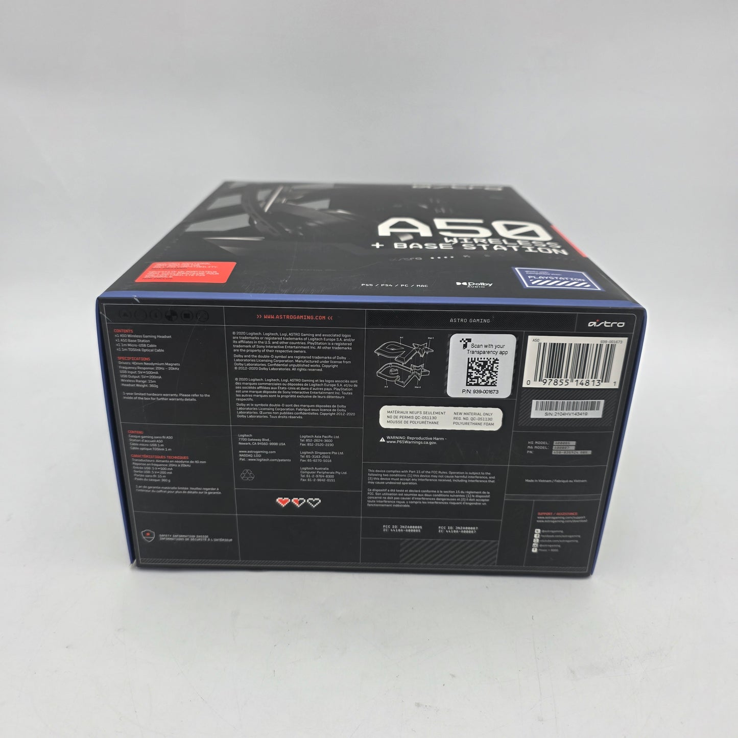 ASTRO A50 Wireless + Base Station Gaming Headset Black A00085