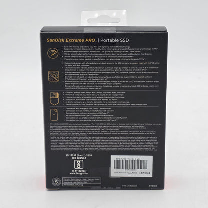 New SanDisk Portable EXTREME PRO PORTABLE SSD 4TB USB-C SSD SDSSDE81-4T00