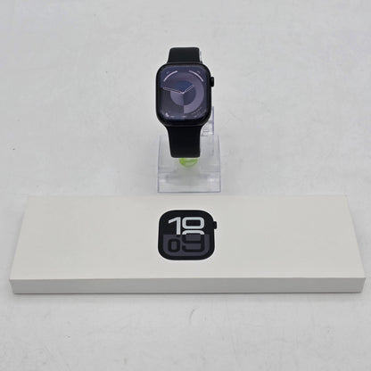 Unlocked Apple Watch Series 10 46MM Black Aluminum Black Sport Band MWY43LW/A