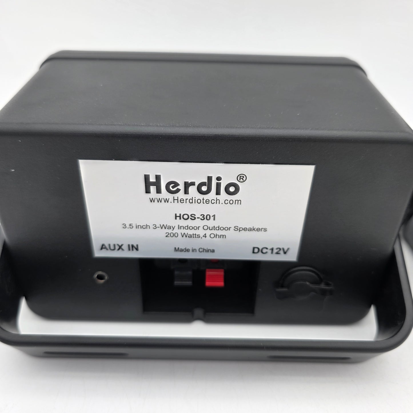 Herdio 3.5" 3-Way Indoor Outdoor Speakers 3-Way 200 Watts Black HOS-301