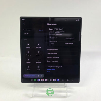 Factory Unlocked Samsung Galaxy Z Fold8 Ultra 12GB RAM 256GB SM-F976U1 Purple