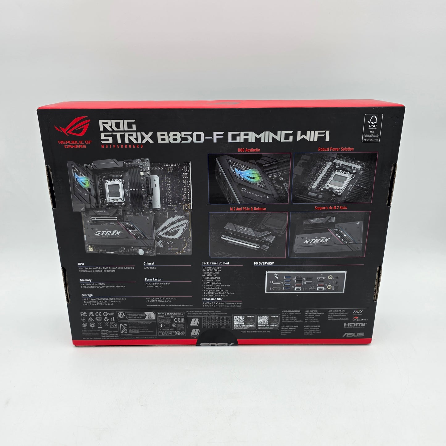 New Asus ROG Strix B850-F Gaming Wifi AM5 ATX