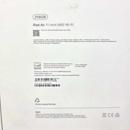 WiFi Only Apple iPad Air 11" M3 256GB Space Gray MCA14LL/A