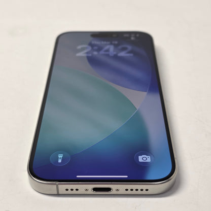 Factory Unlocked Apple iPhone 15 Pro 1TB White Titanium MTU43LL/A