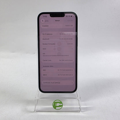 Factory Unlocked Apple iPhone 13 128GB Midnight MLA23LL/A