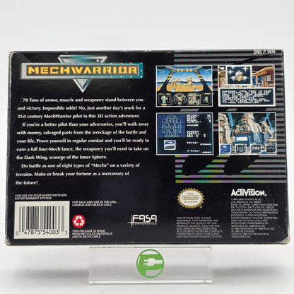 MechWarrior (Super Nintendo SNES, 1993)